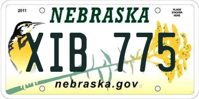 NE license plate XIB775
