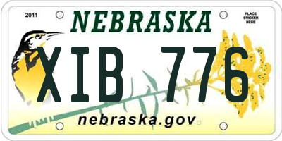 NE license plate XIB776