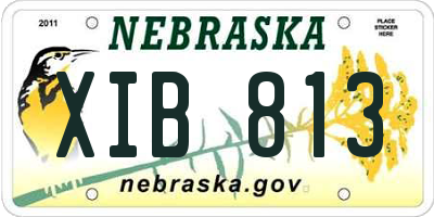 NE license plate XIB813