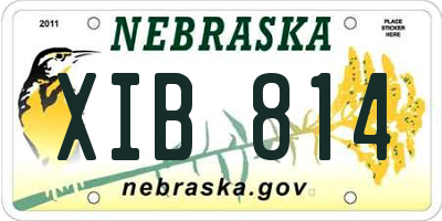NE license plate XIB814