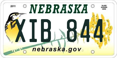 NE license plate XIB844