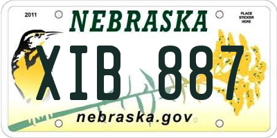 NE license plate XIB887