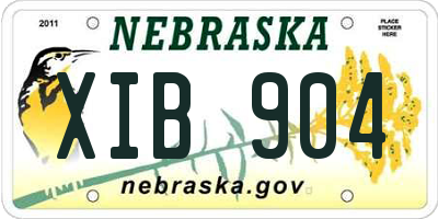 NE license plate XIB904