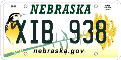 NE license plate XIB938
