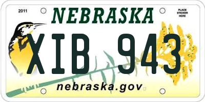 NE license plate XIB943
