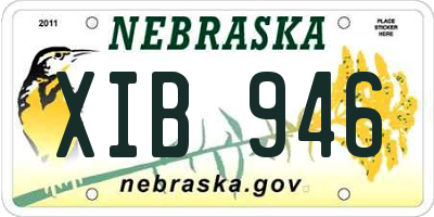 NE license plate XIB946