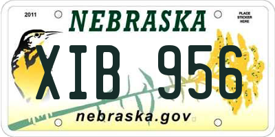 NE license plate XIB956