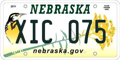 NE license plate XIC075
