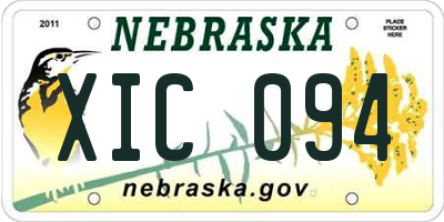 NE license plate XIC094