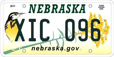 NE license plate XIC096