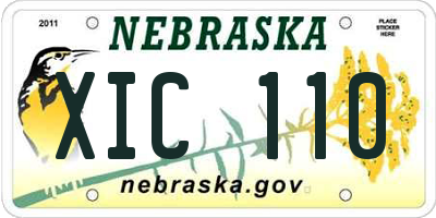 NE license plate XIC110