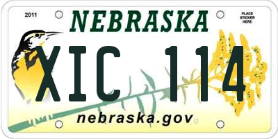 NE license plate XIC114