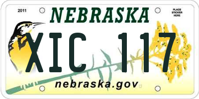 NE license plate XIC117