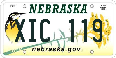 NE license plate XIC119