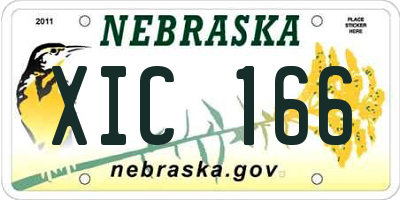 NE license plate XIC166