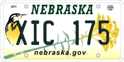 NE license plate XIC175