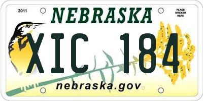 NE license plate XIC184
