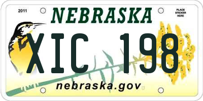 NE license plate XIC198