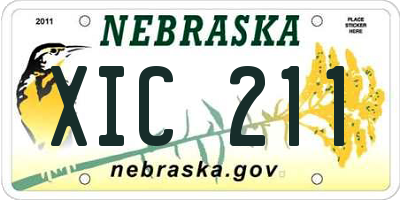 NE license plate XIC211