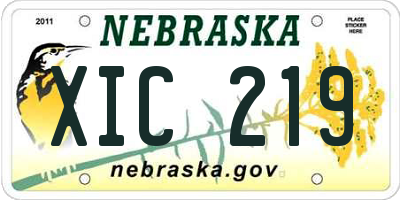 NE license plate XIC219