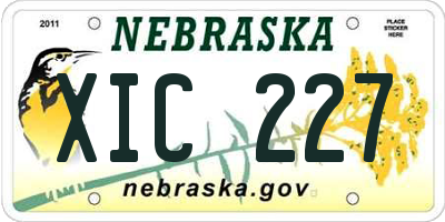 NE license plate XIC227
