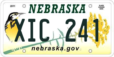 NE license plate XIC241