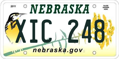 NE license plate XIC248