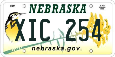 NE license plate XIC254