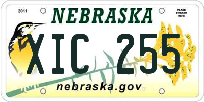 NE license plate XIC255