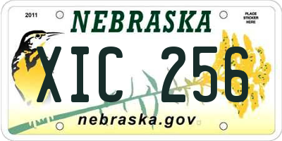 NE license plate XIC256
