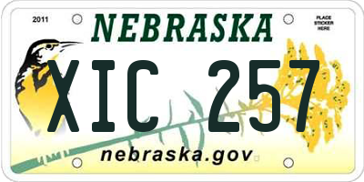 NE license plate XIC257