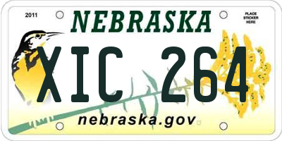 NE license plate XIC264