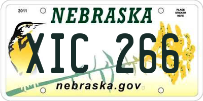 NE license plate XIC266