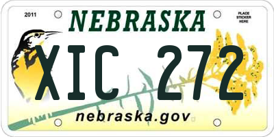 NE license plate XIC272