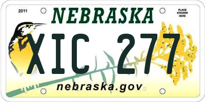NE license plate XIC277
