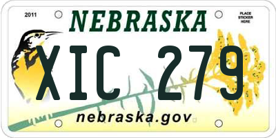 NE license plate XIC279