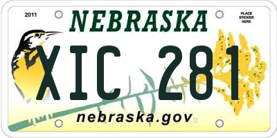 NE license plate XIC281