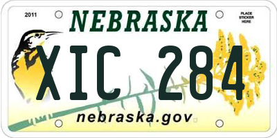 NE license plate XIC284