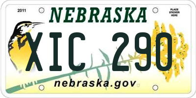 NE license plate XIC290