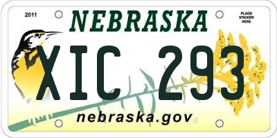 NE license plate XIC293