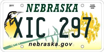 NE license plate XIC297