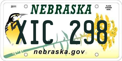 NE license plate XIC298