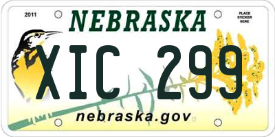 NE license plate XIC299