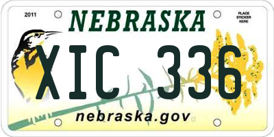 NE license plate XIC336