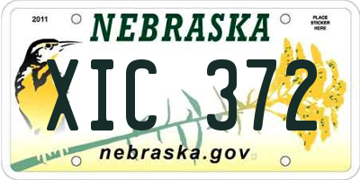 NE license plate XIC372
