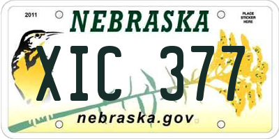 NE license plate XIC377