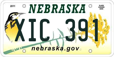 NE license plate XIC391