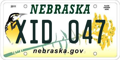 NE license plate XID047
