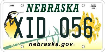 NE license plate XID056