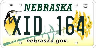 NE license plate XID164